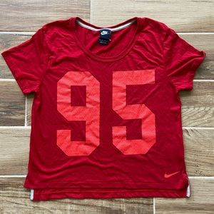 Nike Dri-Fit 95 Crop Tee Red